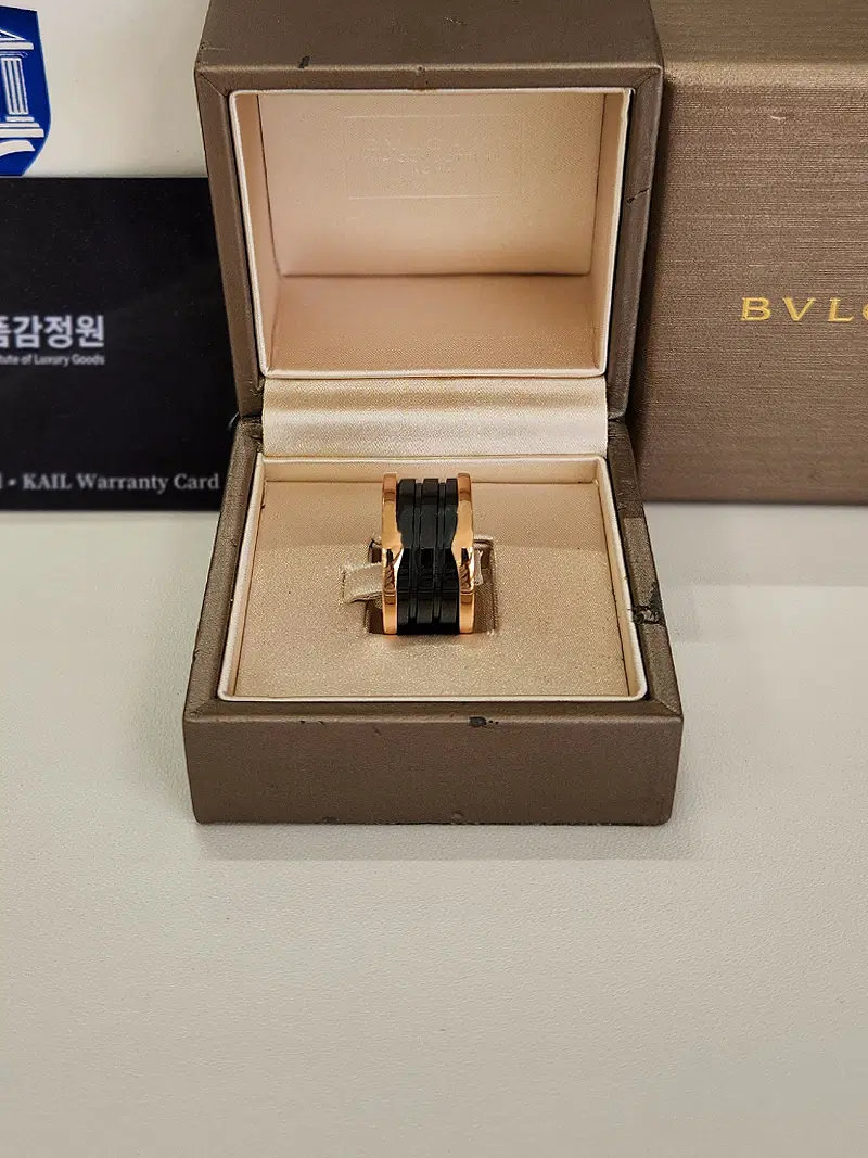 불가리 비제로원 세라믹 18K 로즈골드 반지 54호 전시상품급 345853