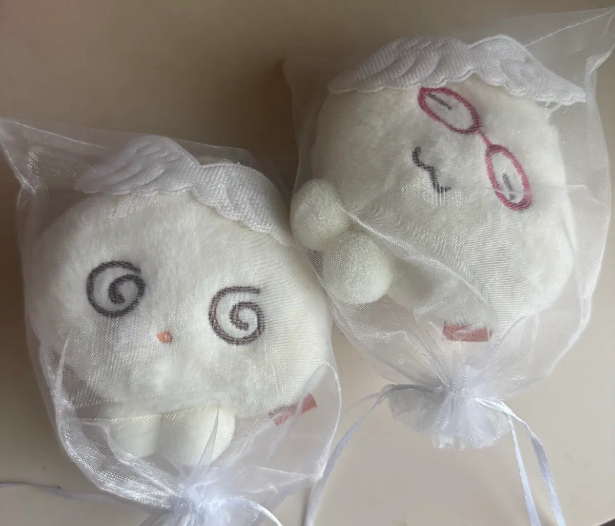 핑루 안경만두 인형 키링
