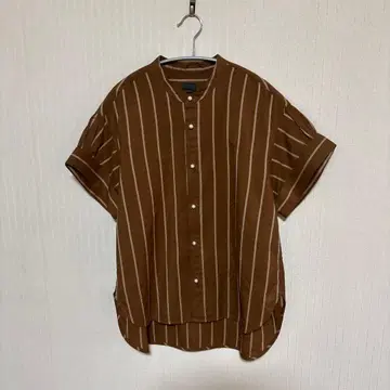 Spick & Span 스트라이프 패턴 반팔 블라우스