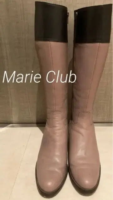 Marie Club 천연 가죽 롱 부츠 24.5cm 상태 좋음