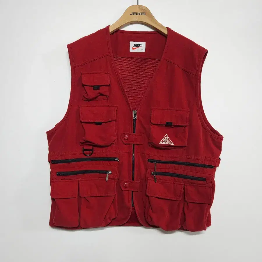 나이키 ACG 빈티지 멀티포켓 피싱 베스트 레드 NIKE ACG