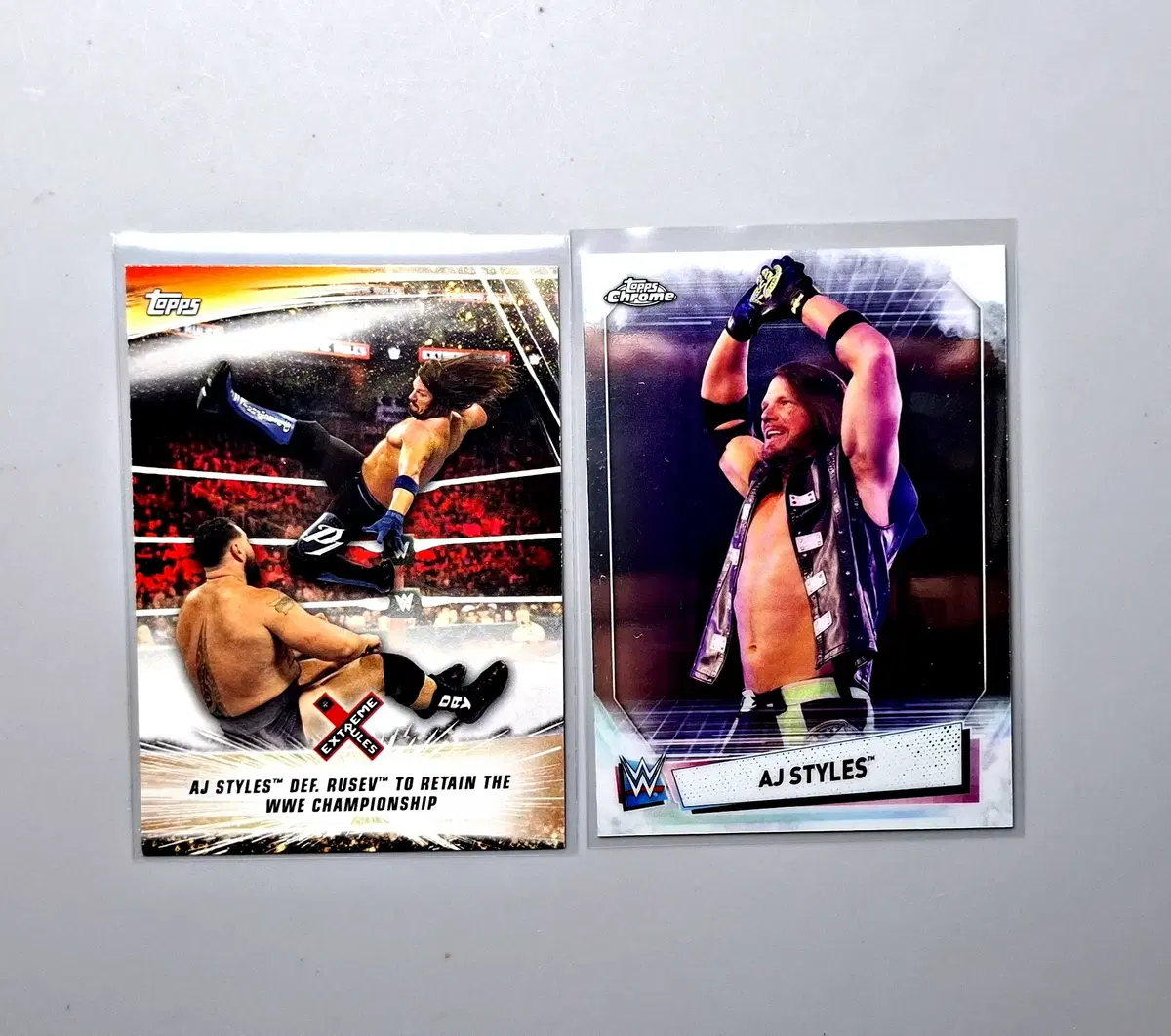 WWE AJ스타일스 카드 2장 묶음 탑스