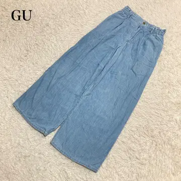 GU 와이드 팬츠 라이트 블루 L U564