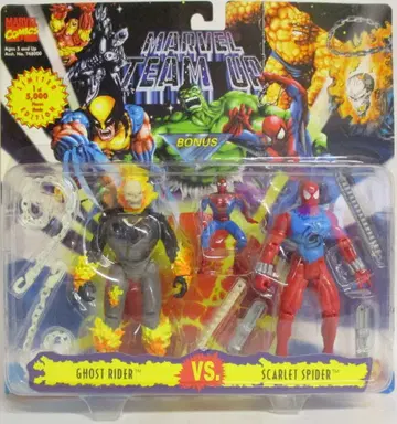 TOYBIZ 리미티드 에디션 고스트 라이더 VS 스칼렛 스파이더 5인치