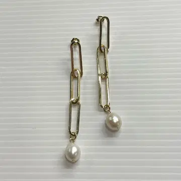 silver925 펄 체인 귀걸이