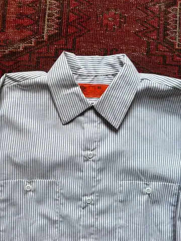 90s 데드스탁 Dickies 긴팔 셔츠 스트라이프 패턴 USA제