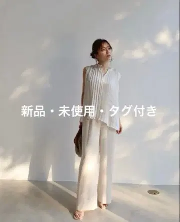 anuans 아뉴앙스 패널헴 이지 와이드 팬츠 아이보리