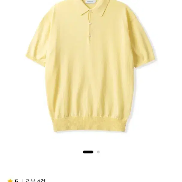 스테디에브리웨어 3버튼 칼라 반팔 니트 (레몬)