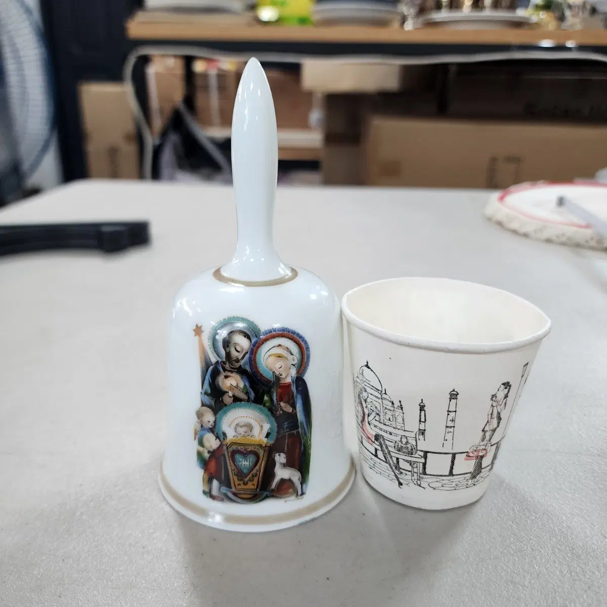 1973년 독일 흠멜 핸드벨 지름7.8cm 높이15.3cm