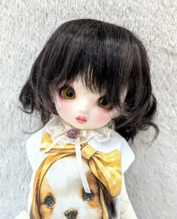 내열 인형 가발 히메카즈라 소프트 웨이브 숏 믹스 블랙 S