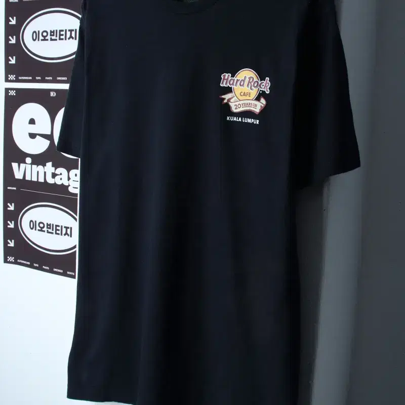 (L-XL) 하드락 카페 반팔 티셔츠 썬페이딩 에이징-H35686