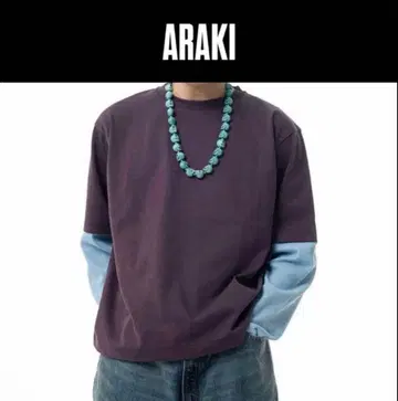 ARAKI INHERITED 절개 맨투맨 와플 소매