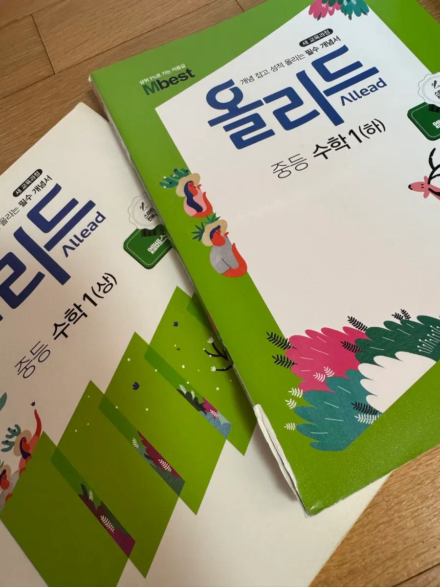올리드 중등 수학1(상)(하)문제집 (마지막가격)