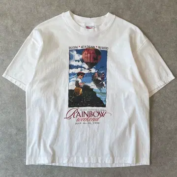 90s Rainbow Weekend 1999 아트T셔츠 빈티지