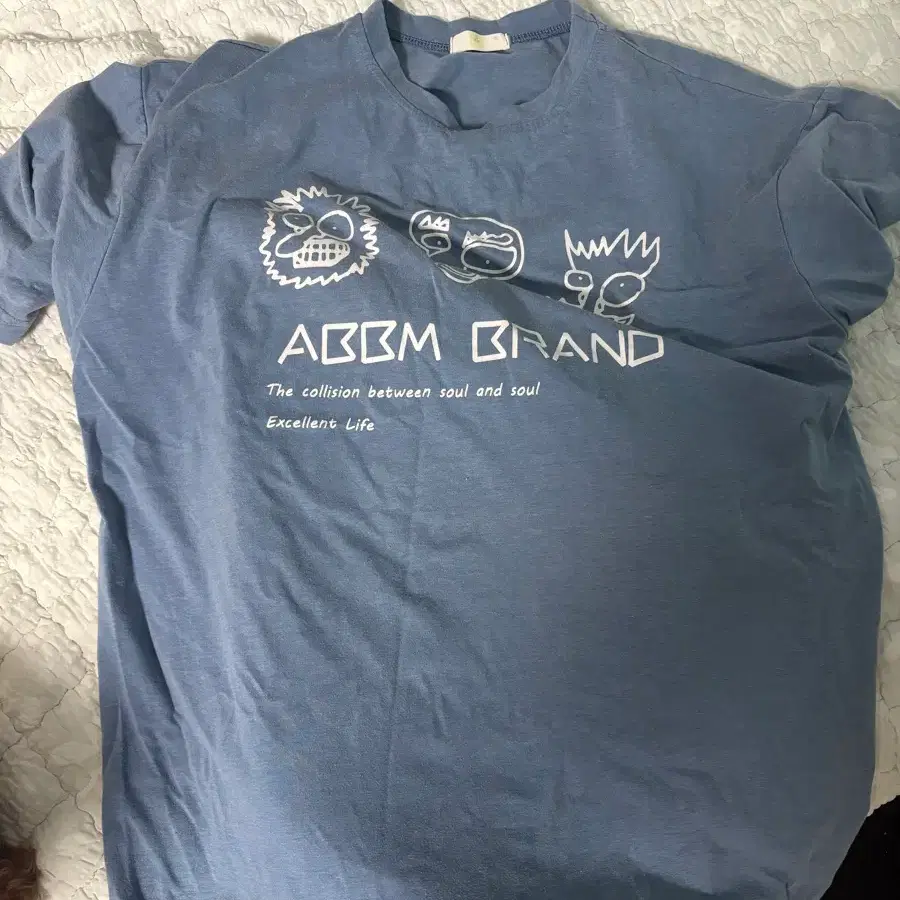 ABBM BRAND 블루 롱슬리브 티셔츠