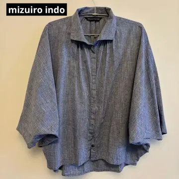 mizuiro ind 반팔 셔츠 코튼 린넨 프리 사이즈