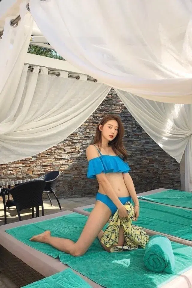 올리브데올리브 프릴 비키니 미사용 새상품
