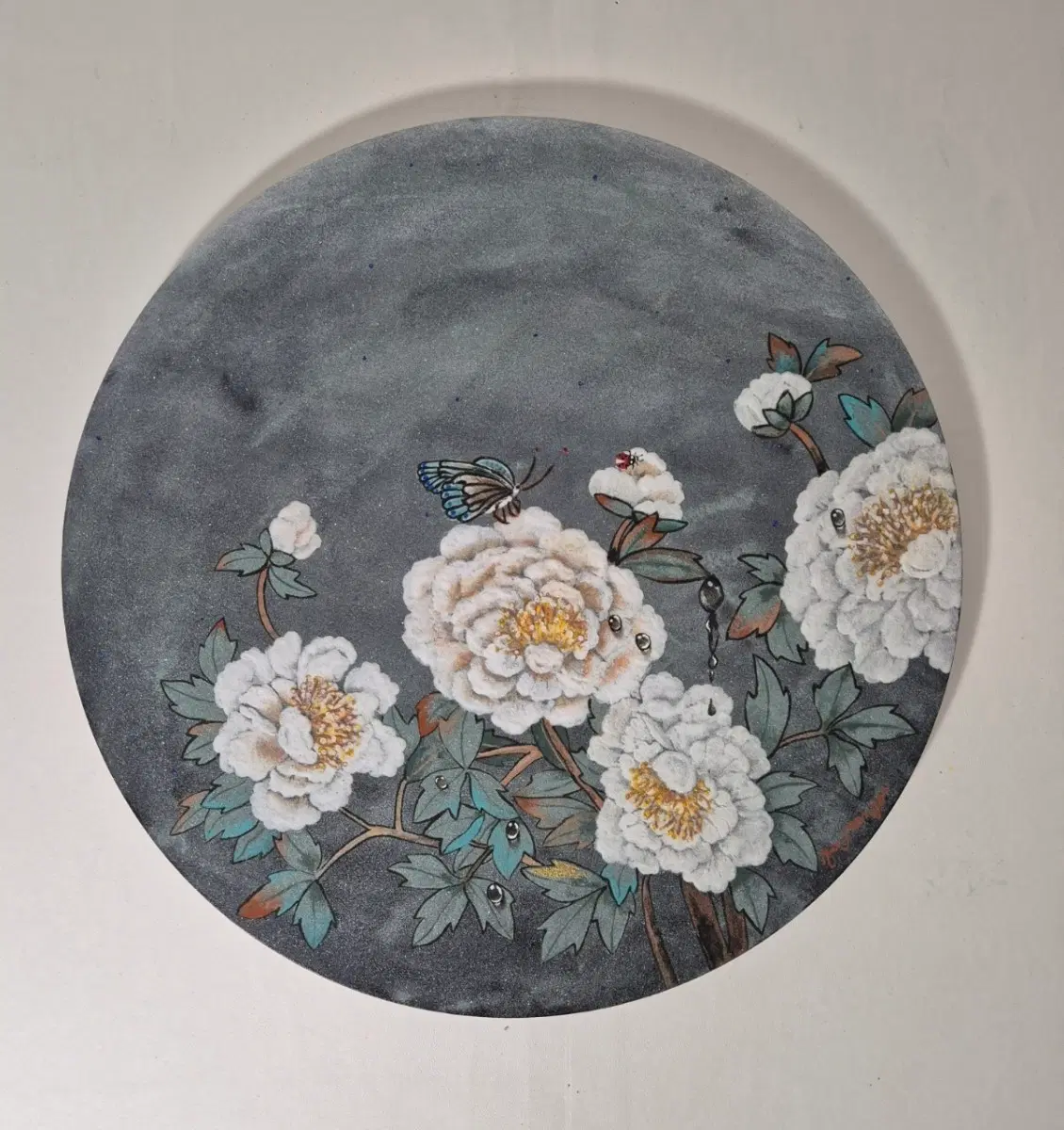 허성애-모란도(원형50cm)/신작/보증서