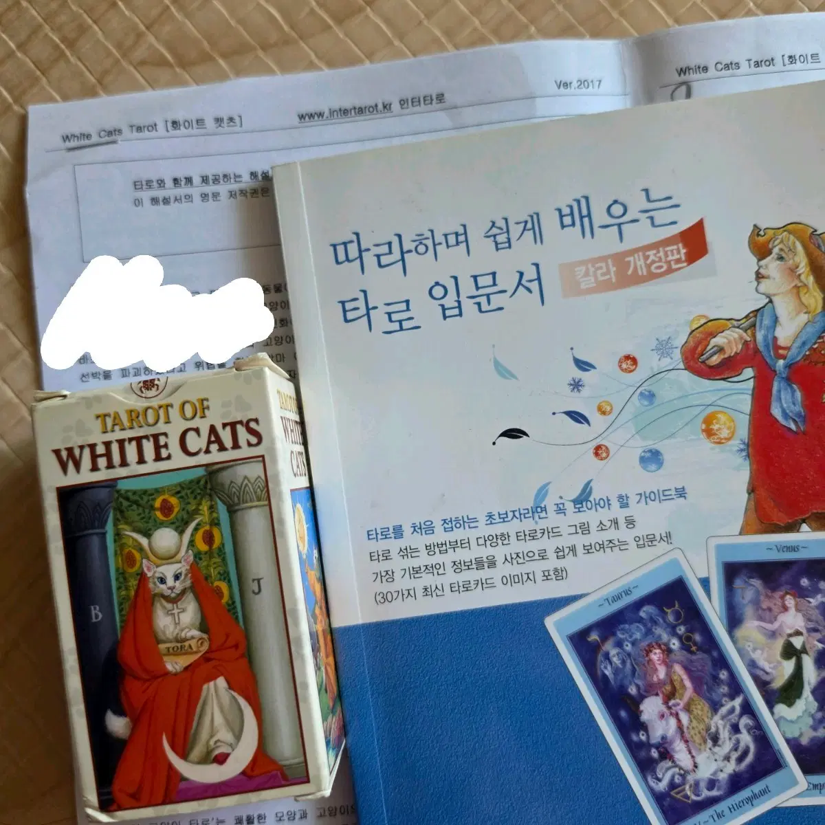 인터타로 화이트 캣츠 타로카드 + 타로입문서 책