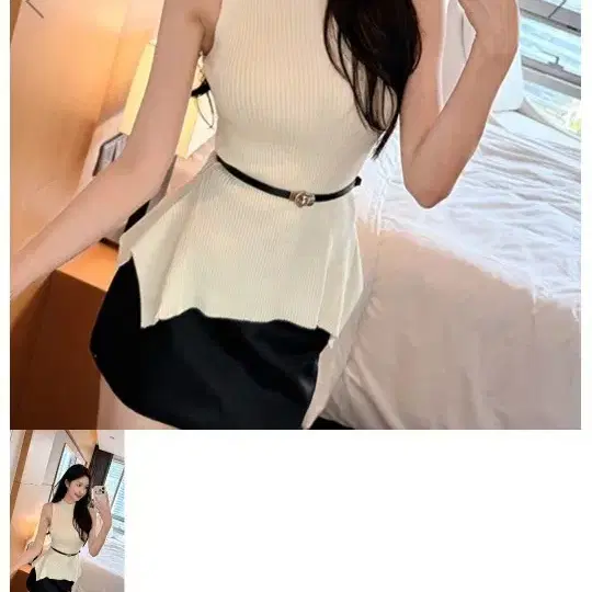 수입의류 블랑드문엉넬샵 벨트니트나시 새상품