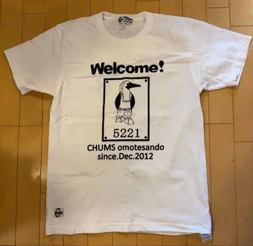 CHUMS 오모테산도점 한정판 T셔츠 화이트 M