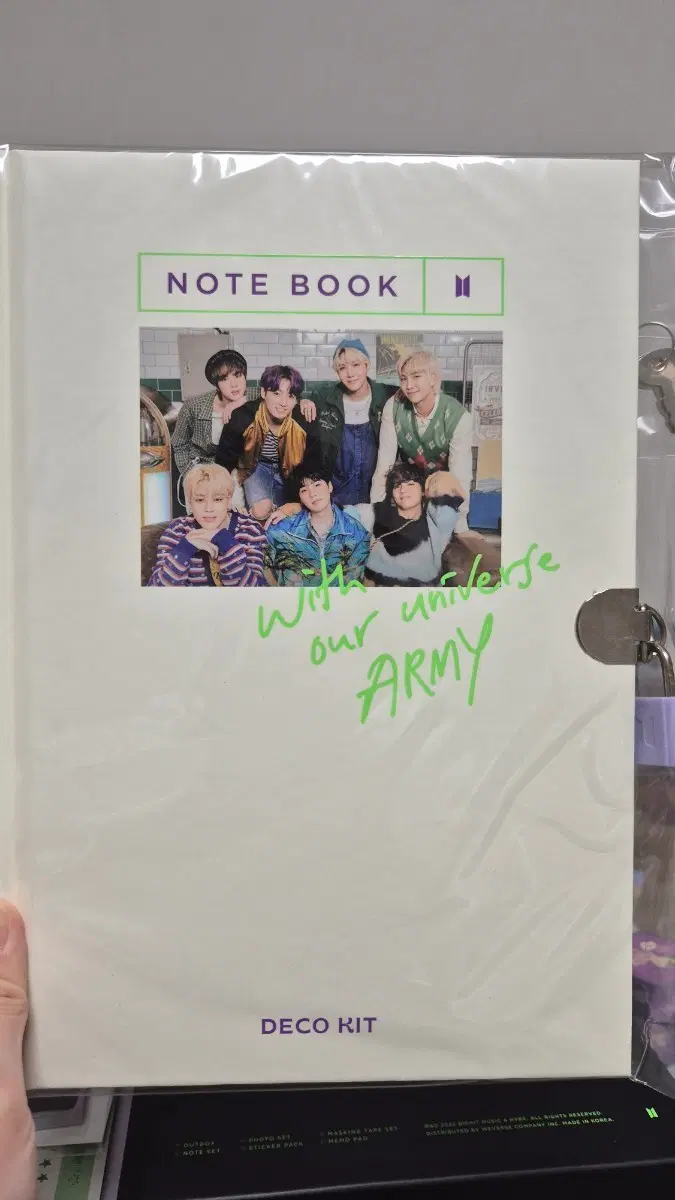 마스킹테이프+데코 키트 노트 BTS DECO KIT 북 공책 자물쇠 열쇠 문구 방탄 다이어리 diary journal