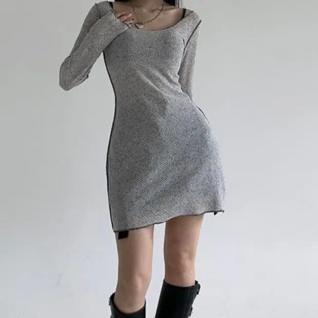 스티치 간절기 원피스