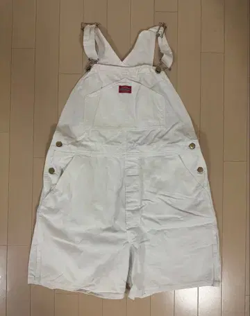 Dickies 오버롤 숏 화이트