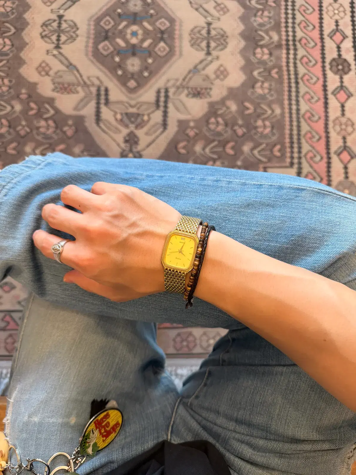 90s Seiko 빈티지 세이코 돌체 탱크 골드 메탈 쿼츠