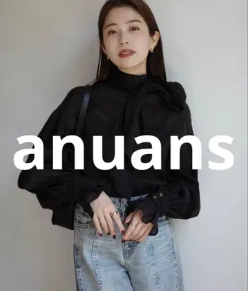 새상품급 anuans 긴팔 셔츠 FREE 블랙 여성용