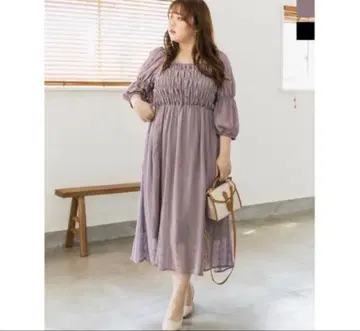 CLETTE (쿠레트) 오리지널 자수 셔링 원피스 XL 블랙