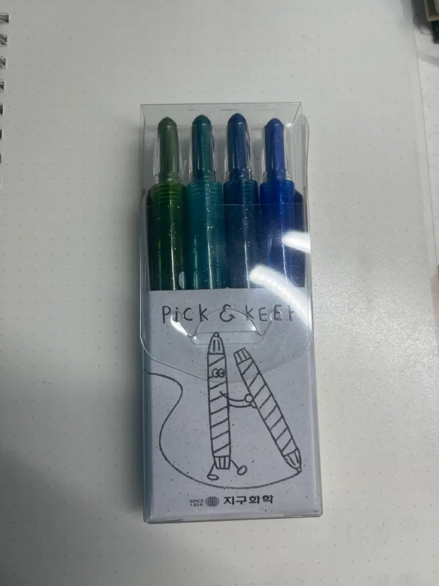 지구화학 픽앤킵 4색 색연필
