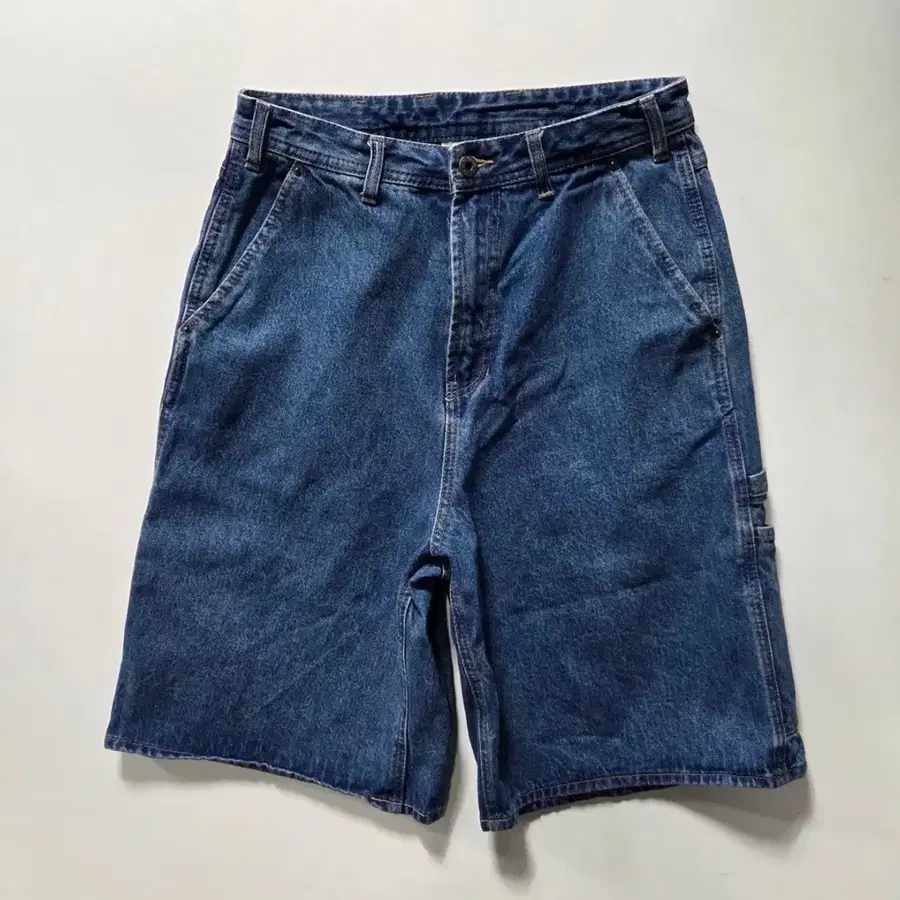 Magoodgan 중청 데님 카펜터 반바지 28