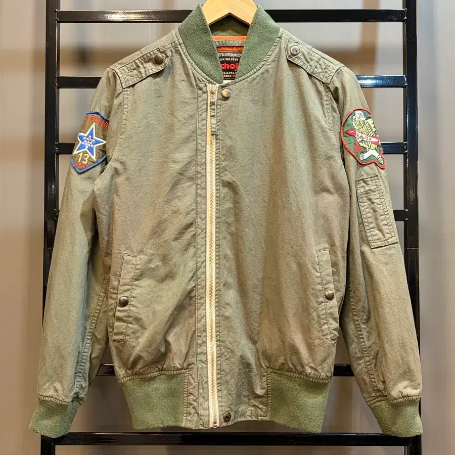 [XS] 쇼트 올리브 밀리터리 봄버자켓 Schott NYC Military Bomber Jacket 7.9