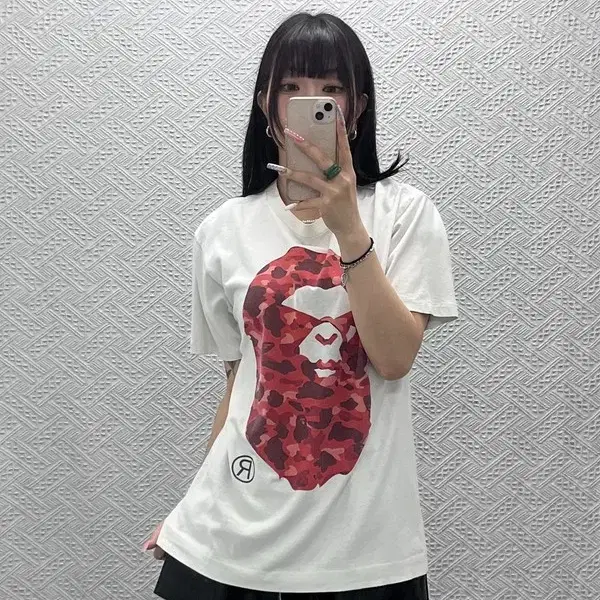 베이프 스트릿 펑크 카모 빅 에이프 헤드 반팔티 M C13355