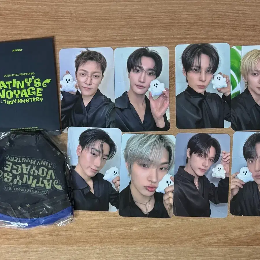 에이티즈 팬미팅 세일러 기프트 부채 + 포카 세트