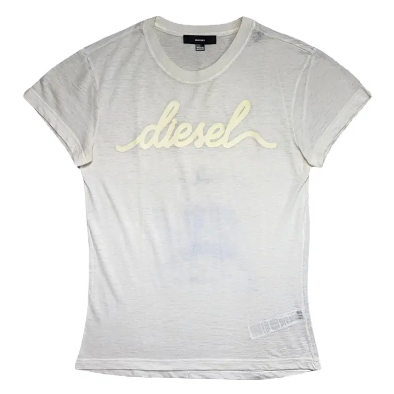 DIESEL 로고 프린팅티 화이트 S
