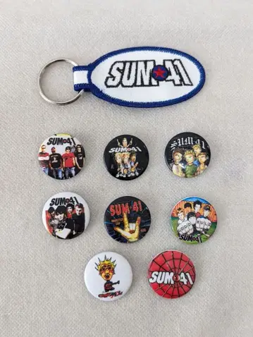 SUM 41 키링 미니 캔뱃지 세트