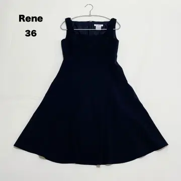[새상품급] Rene 루네 슬리브리스 원피스 리본 블랙 36