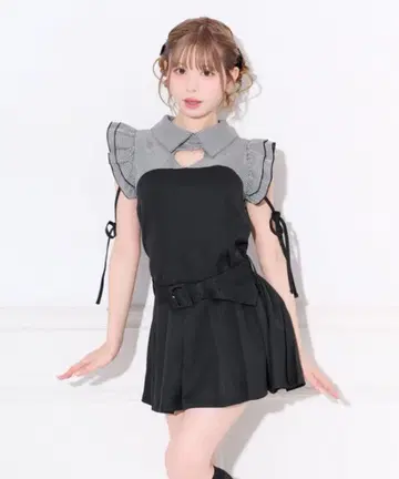 아프레 주르 데콜테 하트컷 미니 원피스