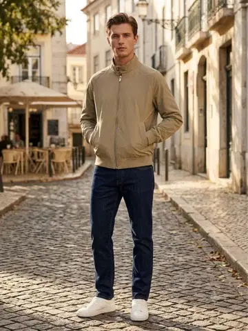 미사용 새상품 ZARA 자라 얇은 소재 블루종 자켓 카키 베이지 M