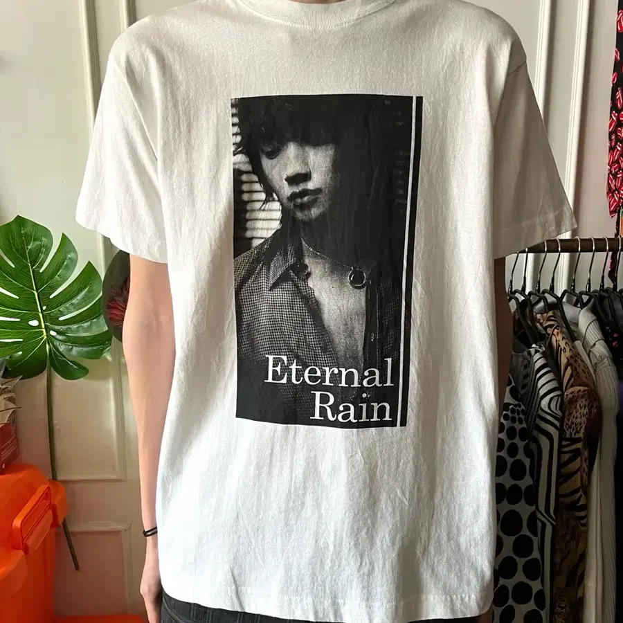 2006 비 Eternal Rain 앨범 프로모 빈티지 고딕 프린팅 반팔 티셔츠