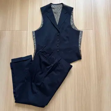 [ 새상품급 ] 오더 수트 투피스 베스트 슬랙스 네이비 더블 베스트