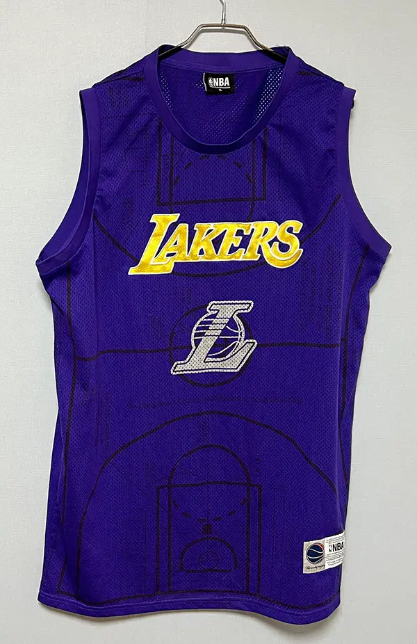NBA LA레이커스 코트라인 메쉬 남자 농구 져지 나시 XL 105
