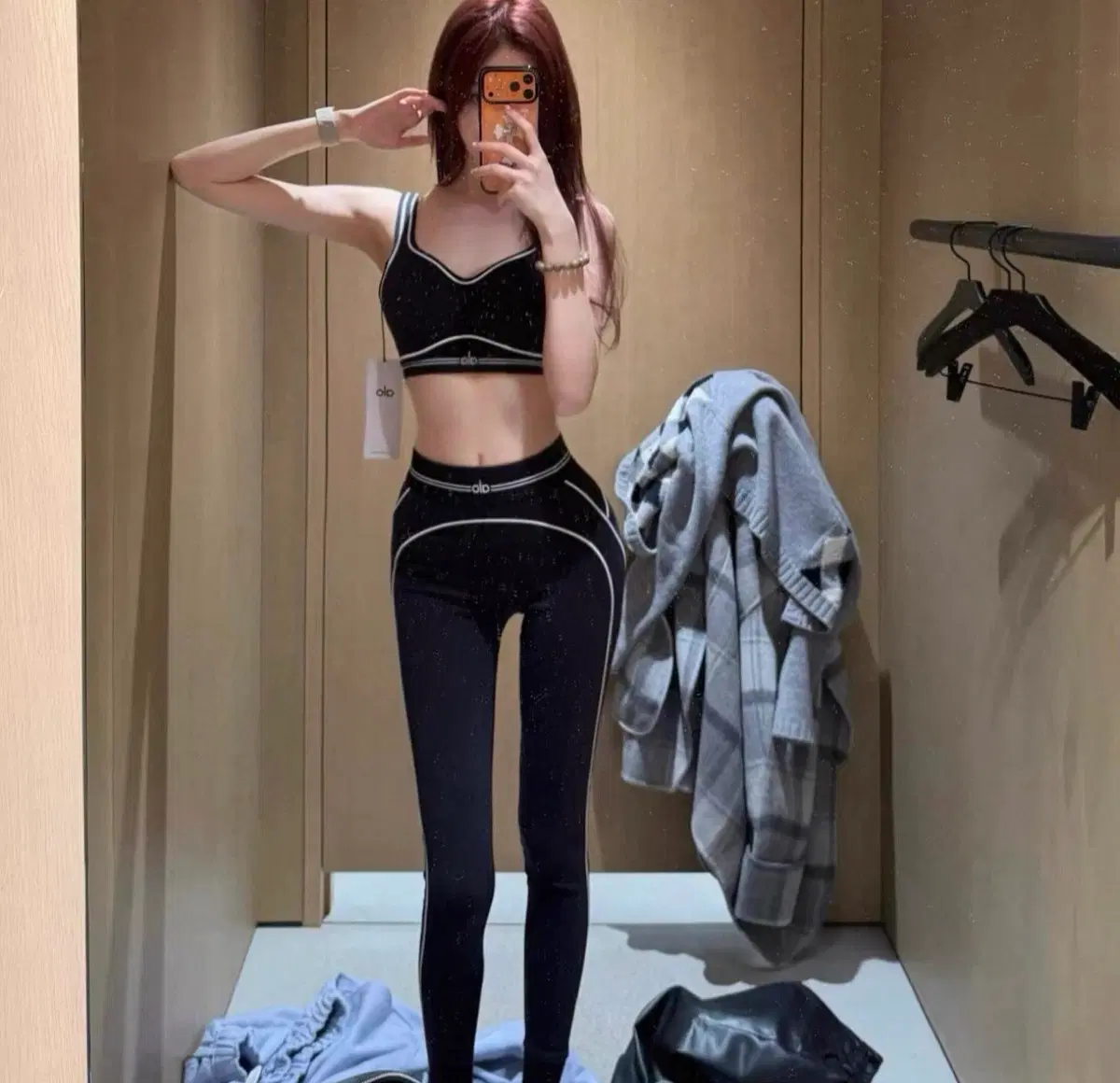 미국 알로요가 상하의 세트 블랙 스몰 필라테스 필테 새제품