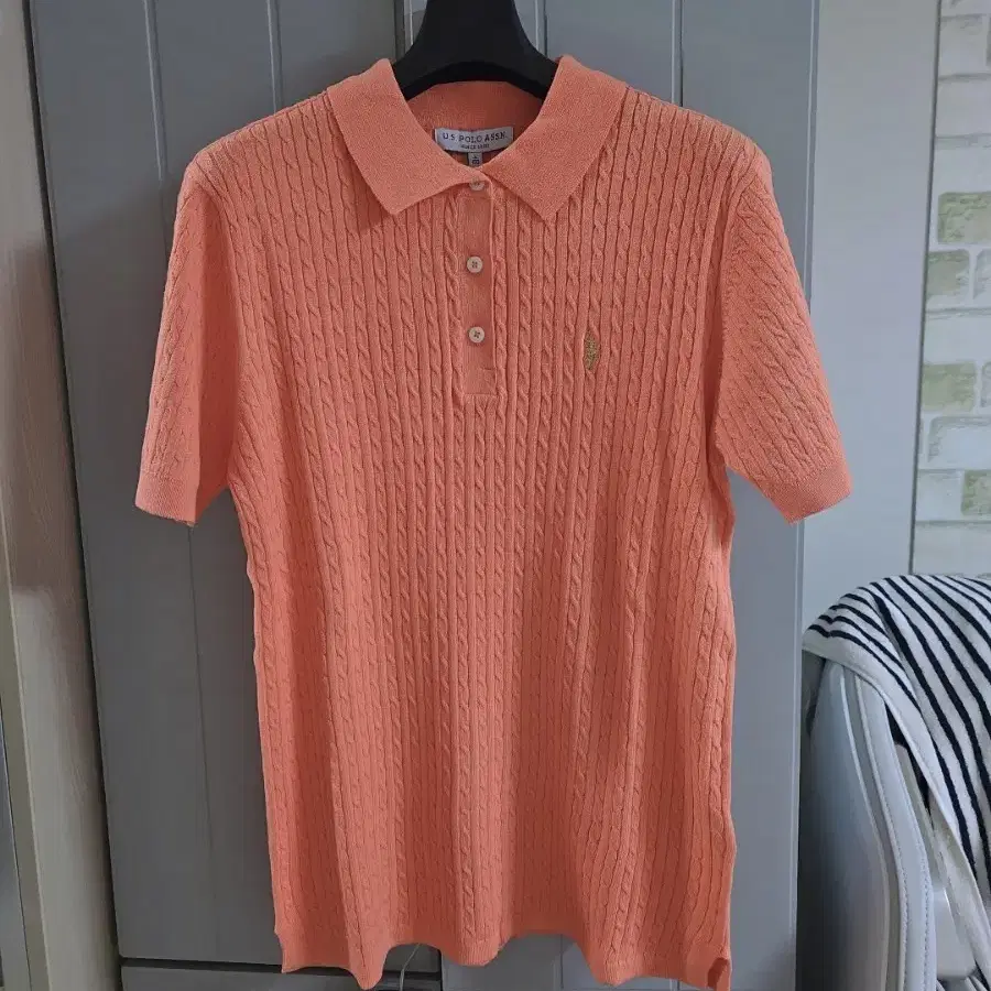 US POLO 피치코랄 여름니트 95