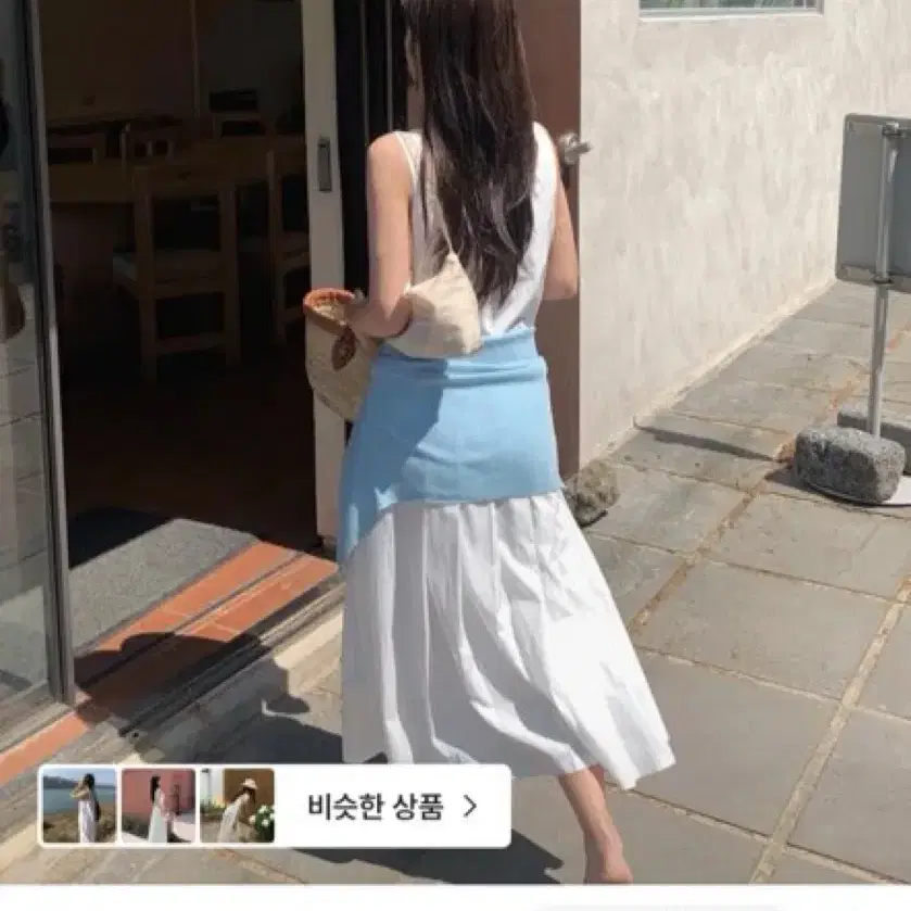 디얼플리즈 리본 셔링 레이어드 나시원피스 소라