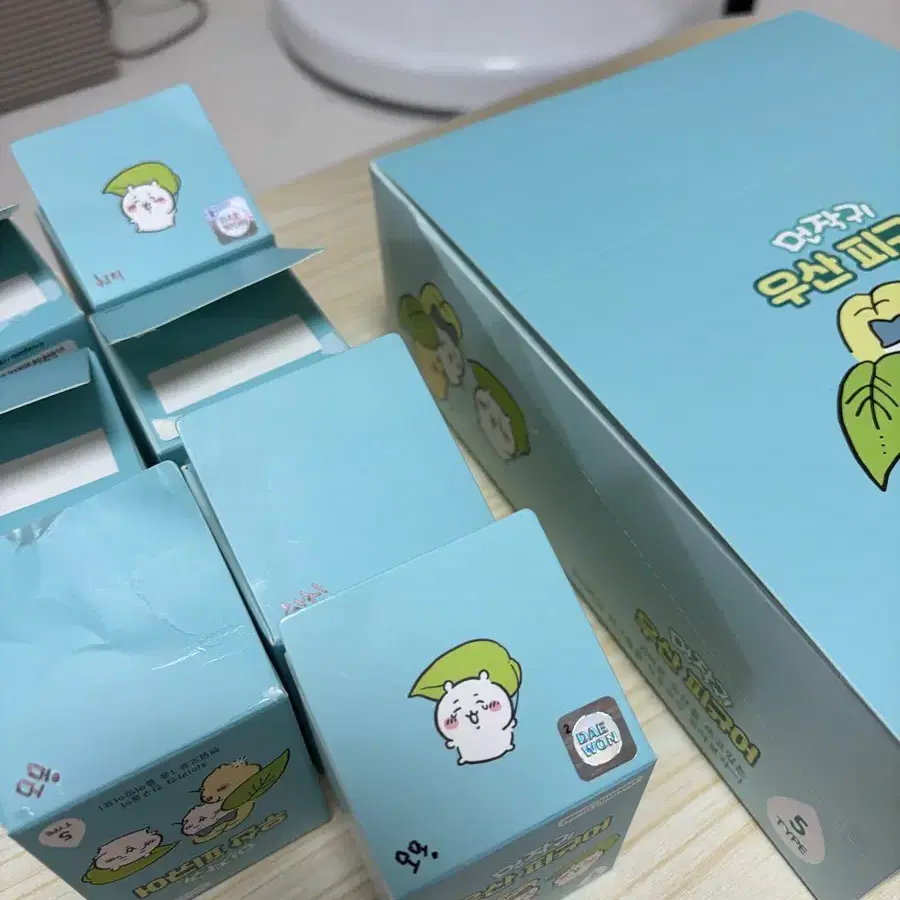 먼작귀 우산 피규어
