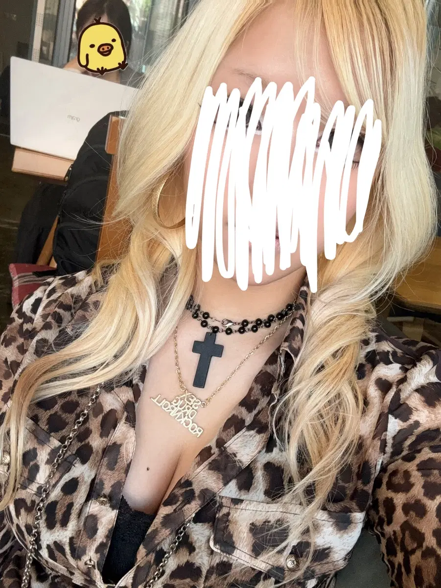 오네갸루 y2k 레터링 골드 목걸이 빈티지 갸루 체인