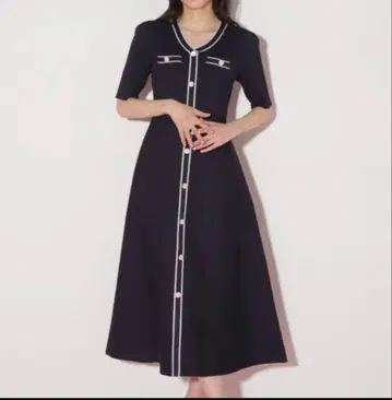 새상품 JILL by JILLSTUART 배색 리브 니트 원피스